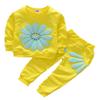 HSTiSan Toddler Girls Clothes Sets Long Sleeve Cotton Athletic Clothing Outfit Kids 2 Piece Fall Sunflower Sweatshirt Yellow 12-18M view 2