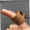 Healeved 3pcs Archery Finger Cover Cowhide Thumb Guard Buckle Finger Protectors for view 3