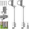 Insaga Multi-Purpose Ground Anchors Screw in, Wider Spiral Trampoline Anchors, Fully Welded Mobile Home Anchors for Shed, Earth, Swing Sets, Carports and More, 30'' Set of 2 view 1