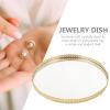 Cabilock Jewelry Display for Selling Perfume Makeup Tray Ring Holder Mirror Surface Trinket Storage Plate Decorative Ring Dish view 4
