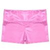 CHICTRY Kids Girls Metallic Shiny Stretch High Waisted Athletic Booty Dance Shorts Pink 10.-12 view 4