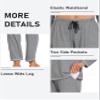 MoFiz Women's Pajamas Sets Long Sleeve Sleepwear 2 Piece Pjs Lightweight Lounge Set with Pockets Grey L view 4