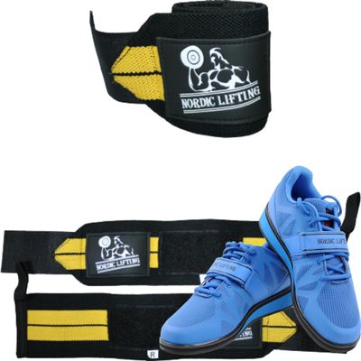 Wrist Wraps 1p - Yellow Bundle with Shoes Megin Size 8 - BLue