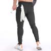 MESSIYO Muscle Fitness Pants Mens Back Hanging Towel Feet Training Pants Sweat Pants for Running (Black, M) view 2