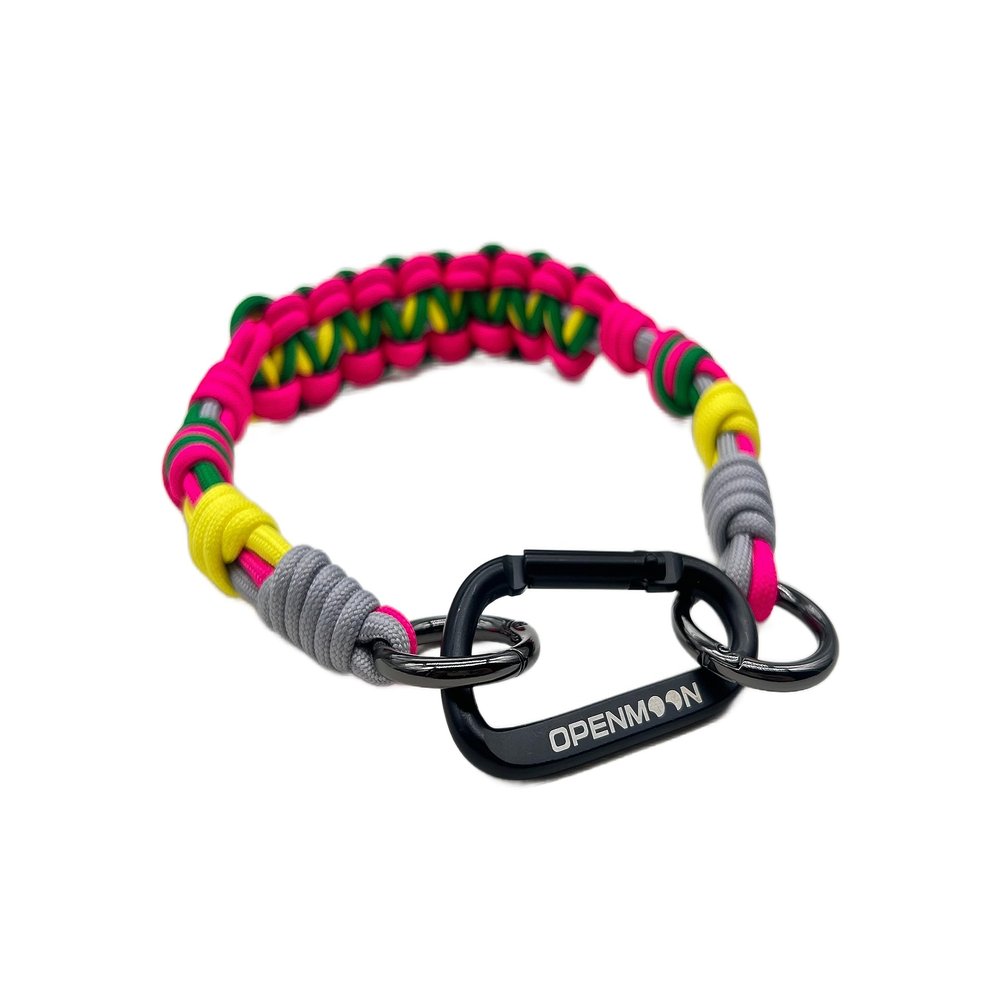 OPENMOON Heavy Duty Braided Lanyard Keychain for Men Women Rope Keychains with Clip Key Ring for Camera, Photometer, rangefinder, and Other Equipment4-Colors Mash-Up (Pink)