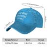 I Like Dogs and Maybe 3 People Unisex Adult Cowboy Hat Full Cotton Curved Brim Baseball Cap Blue view 4