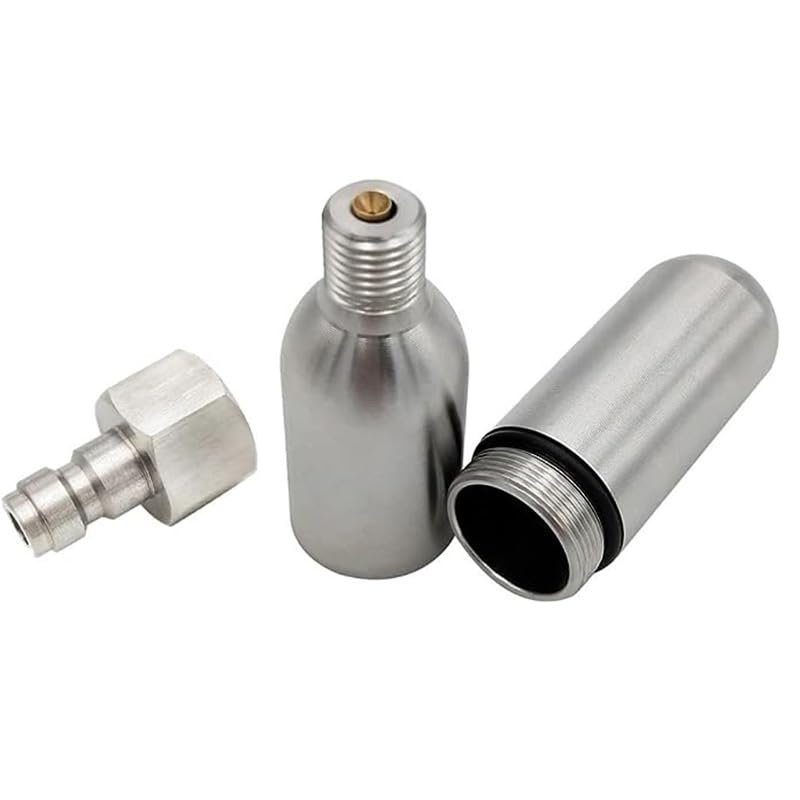 Paintball PCP 12g Refillable CO2 Cartridge 20mpa with 8mm Male Quick Disconnect Plug 3/8"-24UNF
