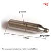 Paintball PCP 12g Refillable CO2 Cartridge 20mpa with 8mm Male Quick Disconnect Plug 3/8"-24UNF view 3