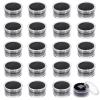 CHGCRAFT 20Pcs Black Mini Round Stone Box Plastic Nail Loose Beads Decorate Storages with Sponge Mat for Jewelry Beads Display Storage, 1.2x0.7Inch view 1