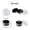 CHGCRAFT 20Pcs Black Mini Round Stone Box Plastic Nail Loose Beads Decorate Storages with Sponge Mat for Jewelry Beads Display Storage, 1.2x0.7Inch view 2