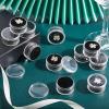 CHGCRAFT 20Pcs Black Mini Round Stone Box Plastic Nail Loose Beads Decorate Storages with Sponge Mat for Jewelry Beads Display Storage, 1.2x0.7Inch view 4