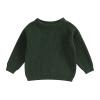 Karwuiio Toddler Baby Girl Boy Knit Sweater Round Neck Long Sleeve Pullover Sweatshirt Fall Winter Clothes (Dark Green, 3-6 Months) view 1