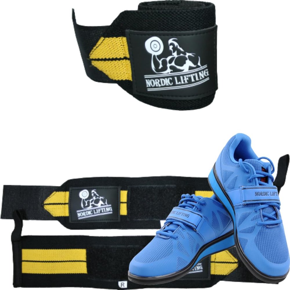 Wrist Wraps 1p - Yellow Bundle with Shoes Megin Size 9 - BLue