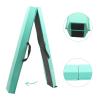 Modern-Depo Folding Foldable Gymnastics Balance Beam Equipment for Kids, Floor Beam Gymnastics for Home/Practice/Therapy, 9.5ft 9.5 FT 113" x 6" Non Slip Walking Beam, Light Green view 2