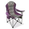 LANMOUNTAIN Camping Chairs for Adults,High Back Folding Camp Chair with Cup Holder and Cooler Bag,Heavy Duty Outdoor Lawn Chairs,Perfect for Camping,Hiking,Picnics,and Beach Trips,Purple view 1