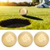 Balls BallGolden,4Pcs Professional Gold Plated Ball Accessories,Double Layer Gold Plating Balls,Portable Ball Accessory Double Laye Ball for Golfers and view 3