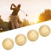 Balls BallGolden,4Pcs Professional Gold Plated Ball Accessories,Double Layer Gold Plating Balls,Portable Ball Accessory Double Laye Ball for Golfers and view 4