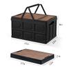 2 PCS Collapsible Storage Bins Box with Lids and Handle, 30L 8Gal Portable Storage Crate Containers Totes, Instacrate Stackable Foldable Camping Basket Supplies for Fishing Car RV, Office (Black) view 2