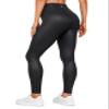 CRZ YOGA No Front Seam Faux Leather Leggings 28" - Butterluxe Matte High Waist Stretch Tights Womens Pleather Pants Faux Leather Black X-Small view 2