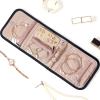 BELALIFE Travel Jewelry Case Organizer, Small Foldable Storage Roll for Earrings, Necklaces, Rings, Bracelets, Brooches, Black view 2
