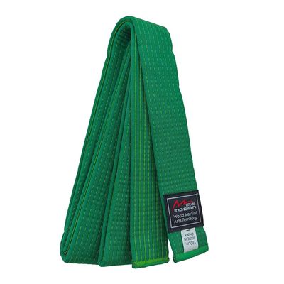 MingQian Taekwondo Belt, Karate, Judo, Aikido Martial Arts Supplies, Color Grade: White, Yellow, Green, Blue, red, Black, Waist Width 4cm, Length 200cm-320cm (300cm, Green)