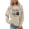 BOYRMSLGY Dog Mama Sweatshirt for Women All I Need Is This Dog Pullover Casual Long Sleeve Dogs Mom Tops Funny Dog Lover Gift Beige view 1