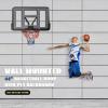 MhdunueSK Basketball Backboard and Rim with Double Spring Screw Design,Black and Clear Basketball Wall Mount for 7# and Below Basketball,17.72In Rim Diameter,Backboard Size 44 * 30In view 2