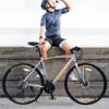 24 Speed Hybrid Bike Disc Brake 700C Road Bike for Men Women's City Bicycle (Silver) view 3