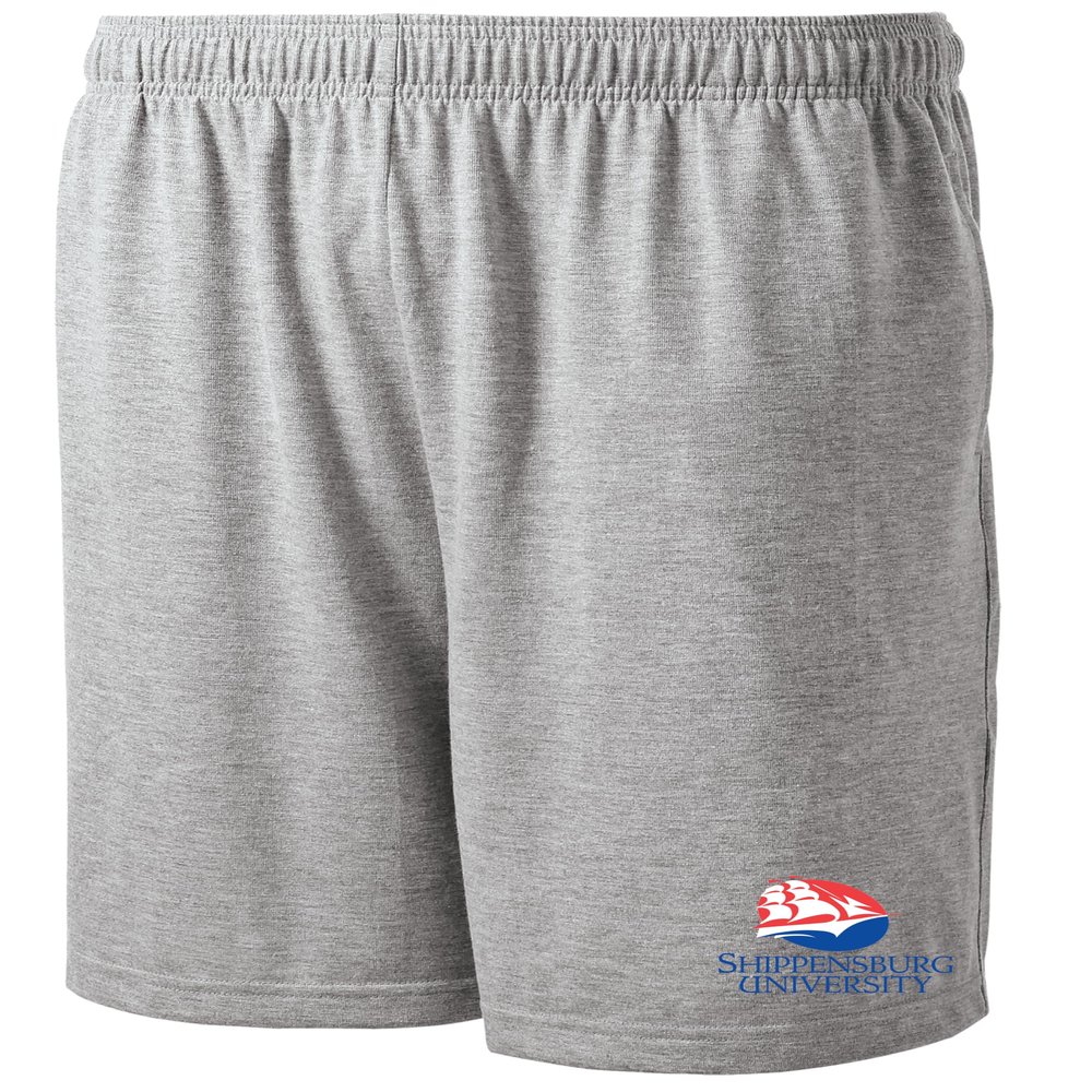 J2 Sport Shippensburg University Shorts with Pocket, NCAA Cotton Collegiate Jersey Short, Grey