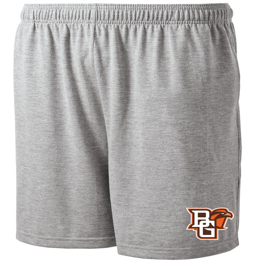 J2 Sport Bowling Green State University Shorts with Pocket, NCAA Cotton Collegiate Jersey Short, Grey