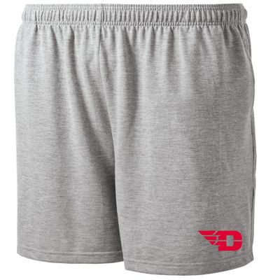J2 Sport Dayton University Shorts with Pocket, NCAA Cotton Collegiate Jersey Short, Grey