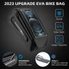 ROCKBROS Bike Bag Phone Mount Bag Bicycle Accessories Pouch, EVA Waterproof Bike Phone Holder Top Tube Front Frame Bag Handlebar Bags Compatible Phones Under 6.8 view 3