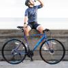 24 Speed Hybrid Bike Disc Brake 700C Road Bike for Men Women's City Bicycle (Light Blue) view 3