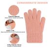 ORVINNER Kids Winter Gloves for Boys Girls, 3 Pairs Children Warm Wool Lined Gloves Toddler Thermal Knitted Mittens (Black/Light camel/Pink - Solid Color) view 3