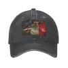 Combined Mexico and USA Flag Baseball Cap, Funny Adjustable Washed Cotton Trucker Hats, Dad Hat for Men Father Daddy Papa view 2