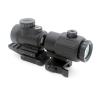 Tactical 3XG43 Magnifier Scope and Mini Red Dot Holographic Sight Optic Scope with Riser Mount Combo,Black view 1