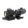 Tactical 3XG43 Magnifier Scope and Mini Red Dot Holographic Sight Optic Scope with Riser Mount Combo,Black view 2