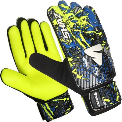Shaz Soccer Goalkeeper Gloves for Kids Boys Children Youth,Funky Football Goalie Gloves Anti Slip 4mm Latex Palm with Strong Grip & Double Wrist Protection (Size 8 Suitable for Size M-L Adult)