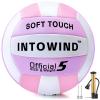 INTOWIND Volleyball Soft Touch Volleyballs Beach Volleyball Outdoor Indoor Volleyballs Beach Park Gym Games Training Official Size 5 view 1
