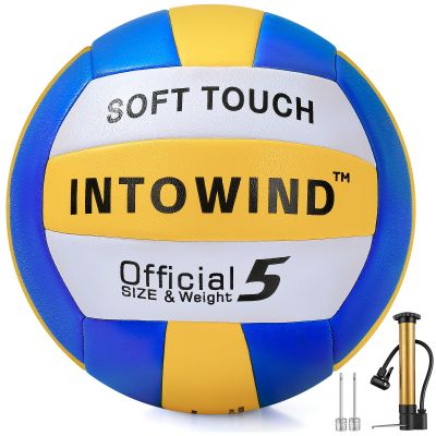 INTOWIND Volleyball Soft Touch Volleyballs Beach Volleyball Outdoor Indoor Volleyballs Beach Park Gym Games Training Official Size 5