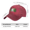 Sasquatch Bigfoot Trees Forest Baseball Cap, Funny Adjustable Washed Cotton Trucker Hats, Dad Hat for Men Father Daddy Papa Red view 4