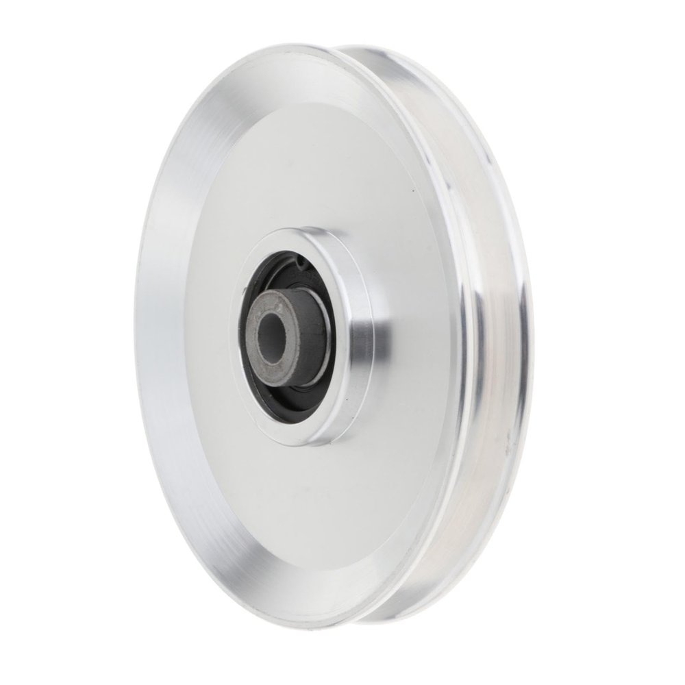 Colaxi Replacement Fitness Bearing Pulley Wheel Universal Wear Resistant CNC Machining Aluminium Alloy for Family Fitness, Business or Private Use, 120mm Silver