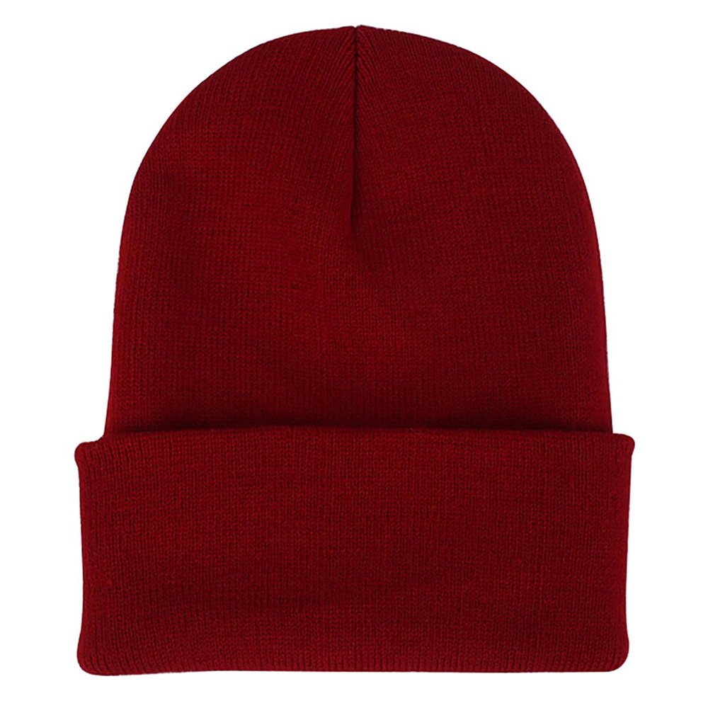 homeemoh Unisex Knitted Beanie Hat Winter Warm Slouchy Skull Cap Cuffed Beanie Hat for Women and Men (Jujube Red)