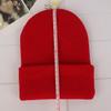 homeemoh Unisex Knitted Beanie Hat Winter Warm Slouchy Skull Cap Cuffed Beanie Hat for Women and Men (Jujube Red) view 3
