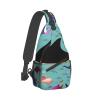 Manta Ray And Fish High Storage Capacity Chest Bag Diagonally Sling Backpack Crossbody Shoulder Bag For Men Women view 2