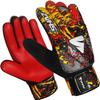 Shaz Soccer Goalkeeper Gloves for Kids Boys Children Youth,Funky Football Goalie Gloves Anti Slip 4mm Latex Palm with Strong Grip & Double Wrist Protection (Size 3 Suitable for 5-6 Years, Red) view 1