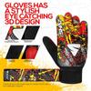 Shaz Soccer Goalkeeper Gloves for Kids Boys Children Youth,Funky Football Goalie Gloves Anti Slip 4mm Latex Palm with Strong Grip & Double Wrist Protection (Size 3 Suitable for 5-6 Years, Red) view 2