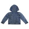 KIDSCOOL SPACE Boys Denim Jacket,Little Big Kids Simple Design Hooded Jean Coat,Mid Blue,10-11 Years view 3