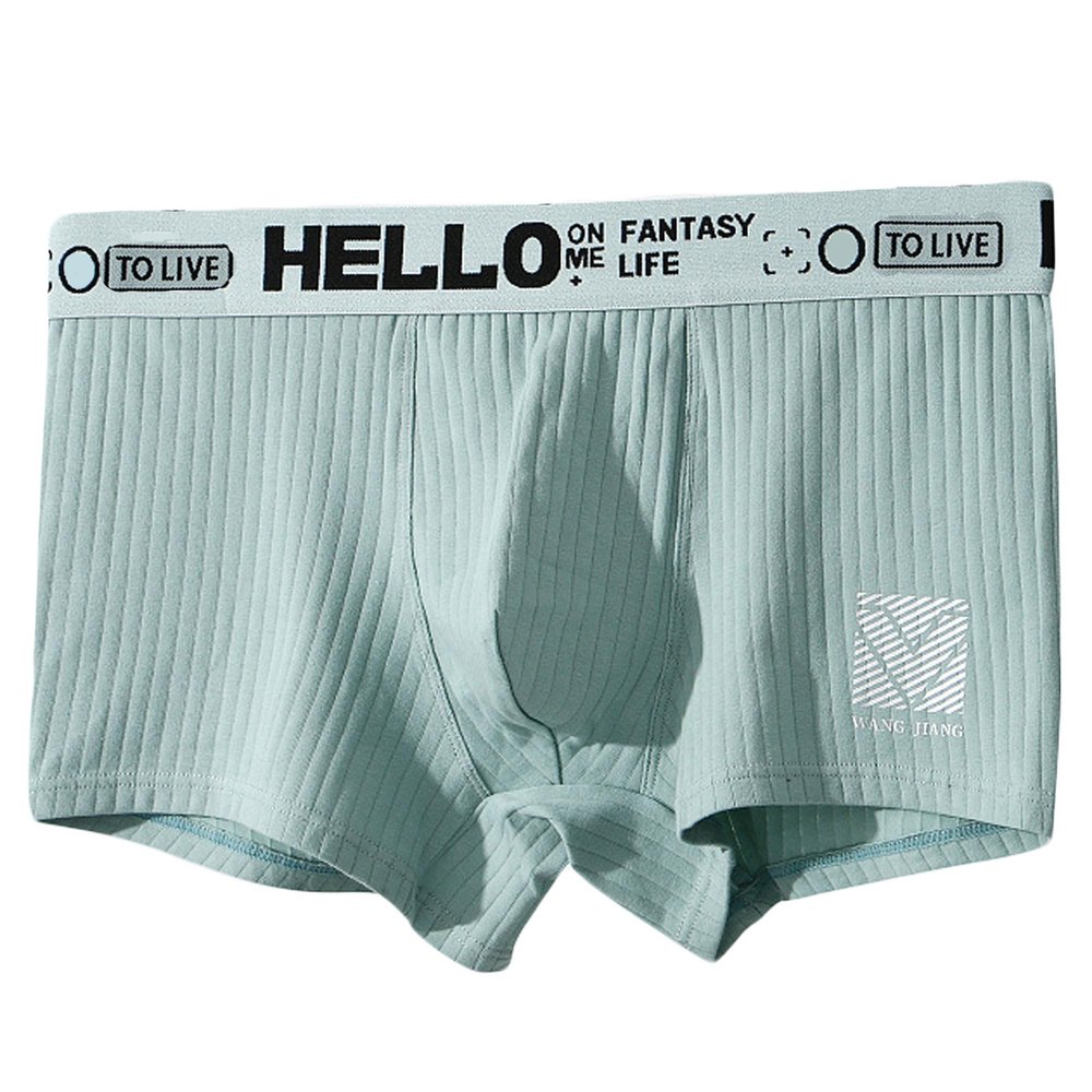 Dressnu Men's underwear solid color boxer shorts Green XL