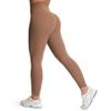 Aoxjox High Waisted Workout Leggings for Women Tummy Control Buttery Soft Yoga Metamorph Deep V Pants 26" (A Brownie, Small) view 3